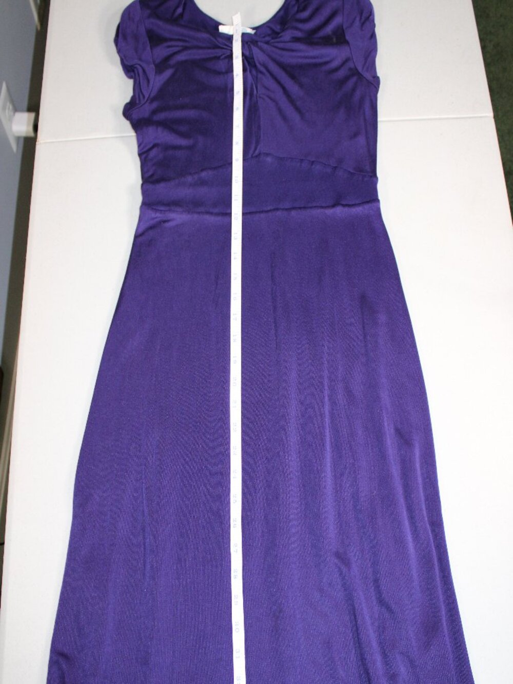 Boden Women's 8L Purple Midi-Length Twisted Front Keyhole Neckline Dress - Picture 7 of 13